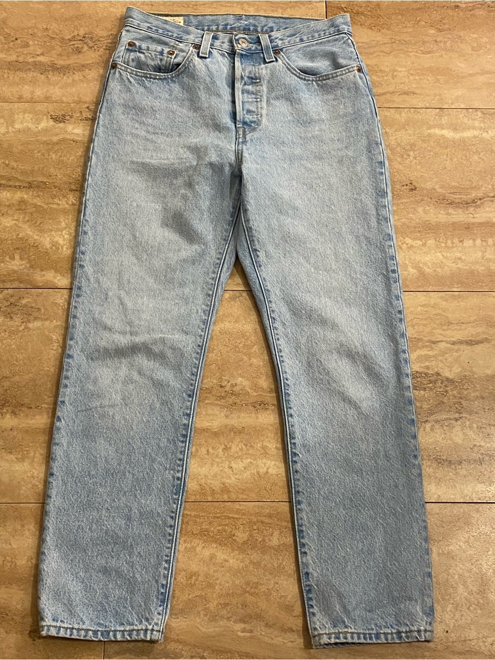 Levi's 501 “Big E” 28x28 Button Fly Light Blue Straight-Leg Jeans